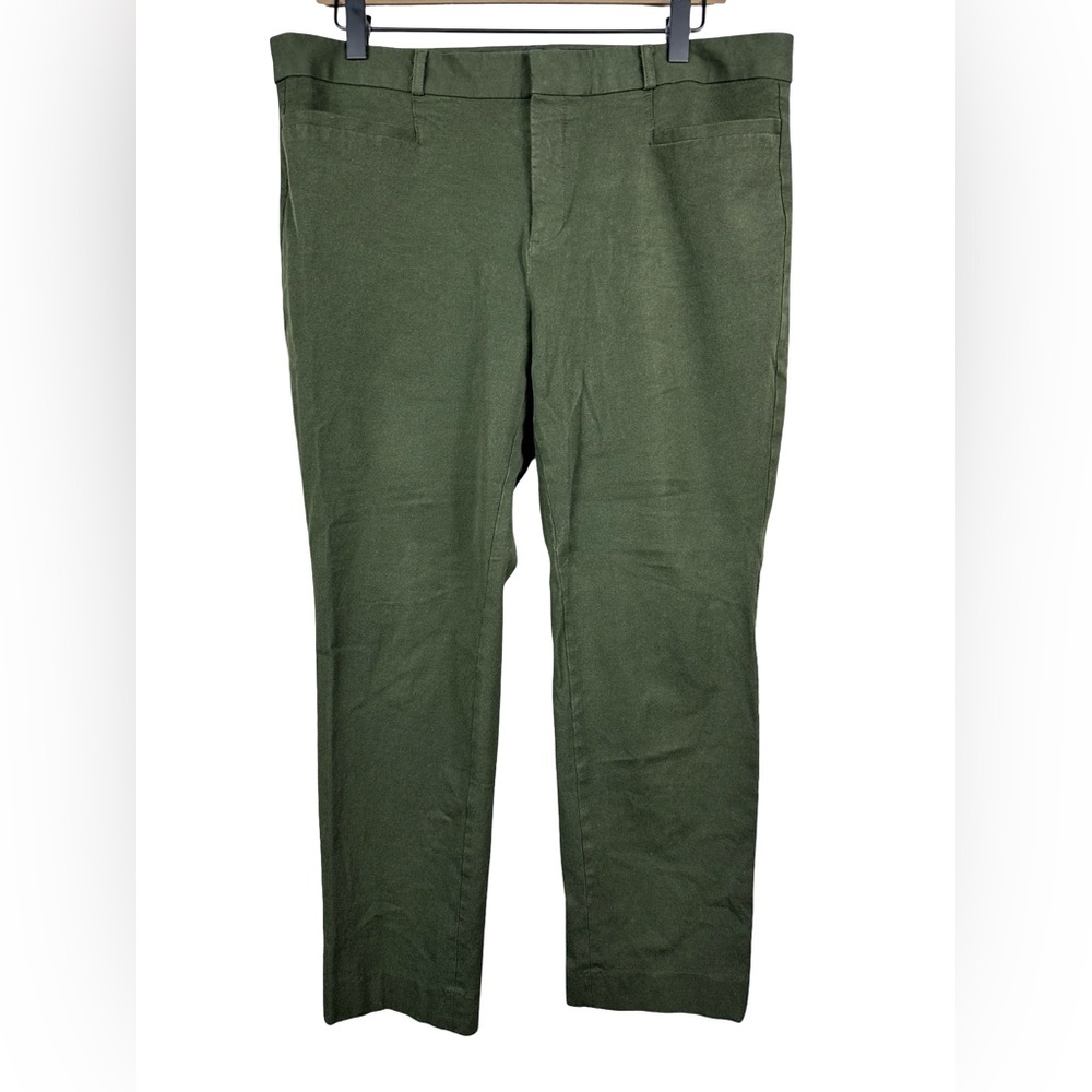 Banana Republic Sloan Curvy Fit Green Stretch Business Casual Pants Size 14 - Picture 2 of 11